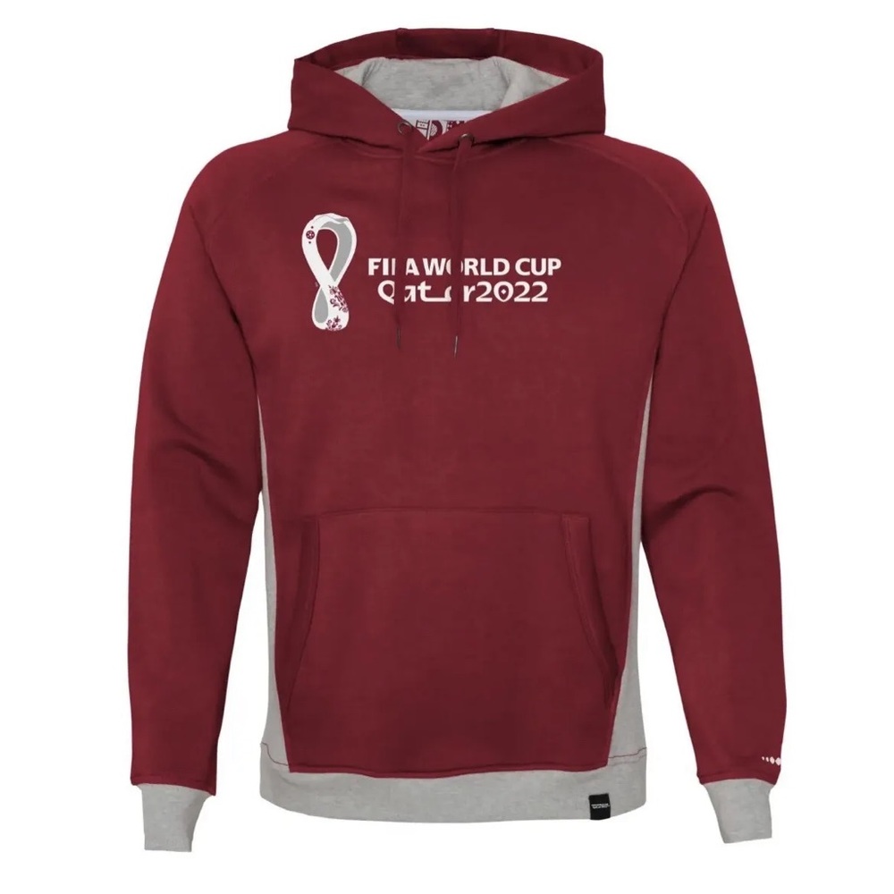 NEW- FIFA World Cup Qatar 2022 Sweatshirt, Hoodie Men’s Size XXL. Burgundy